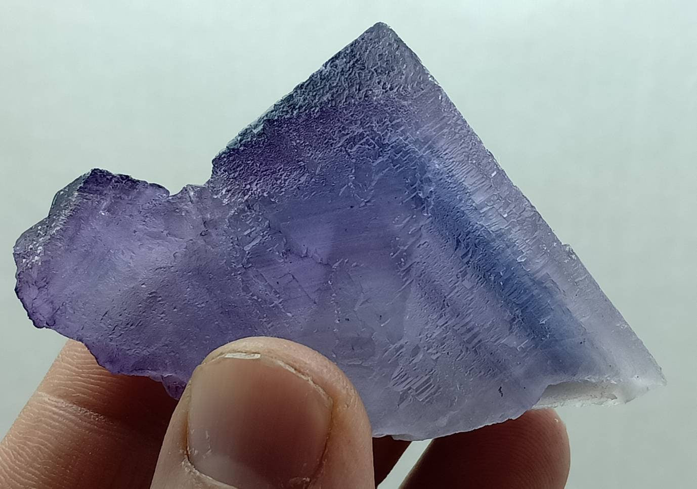 Purple Fluorite Specimen like phantom crystalization 105 grams