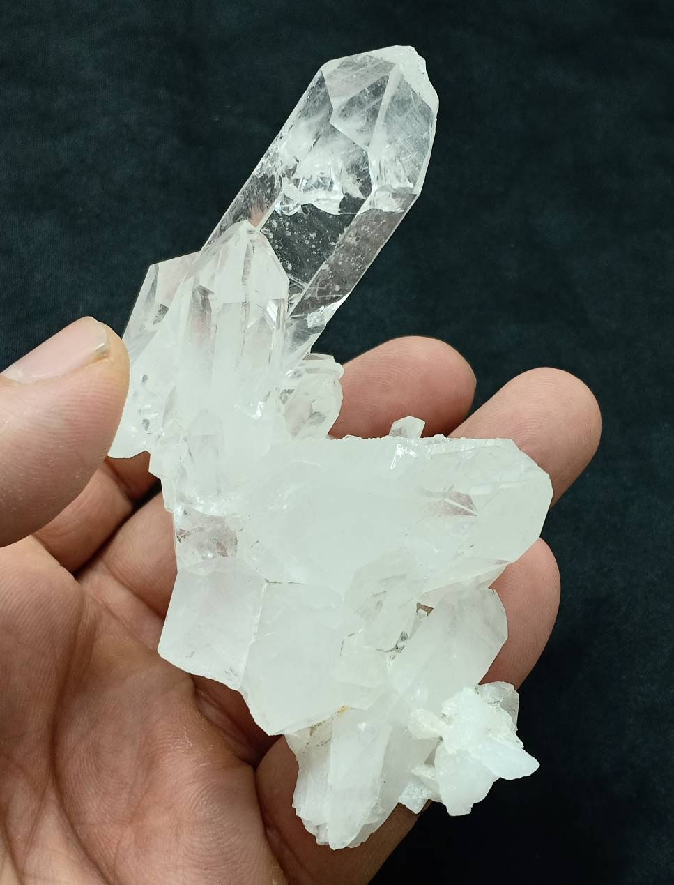 An Aesthetic specimen of terminated clear Quartz Crystals 143 grams