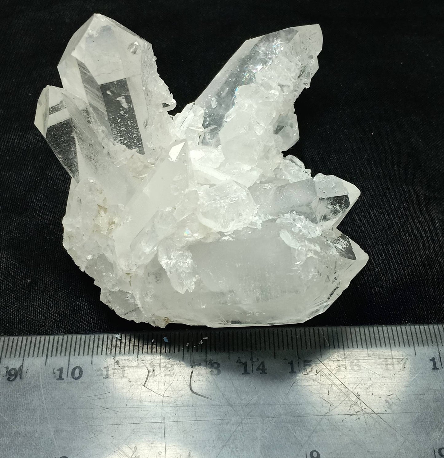 An amazing specimen of clear terminated quartz Crystals 193 grams