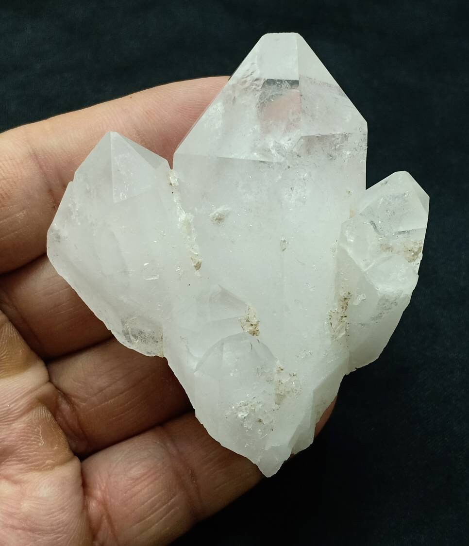 An Aesthetic specimen of terminated clear Quartz Crystals 128 grams