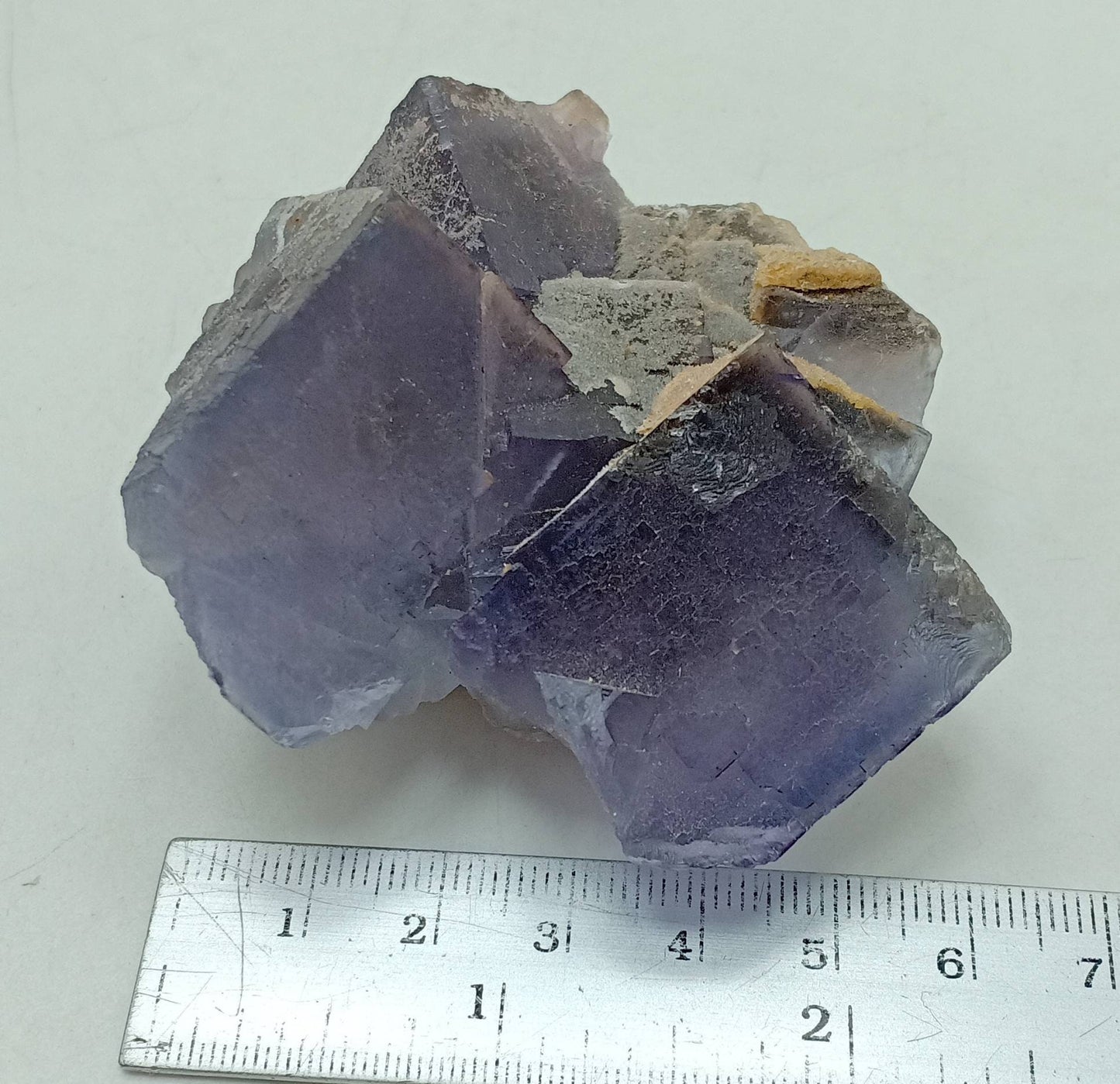 Purple Fluorite with light Blue zoning and Phantom like formation 175 gramd