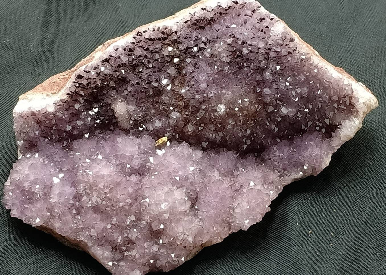 Drusy Amethyst crystals Cluster plate