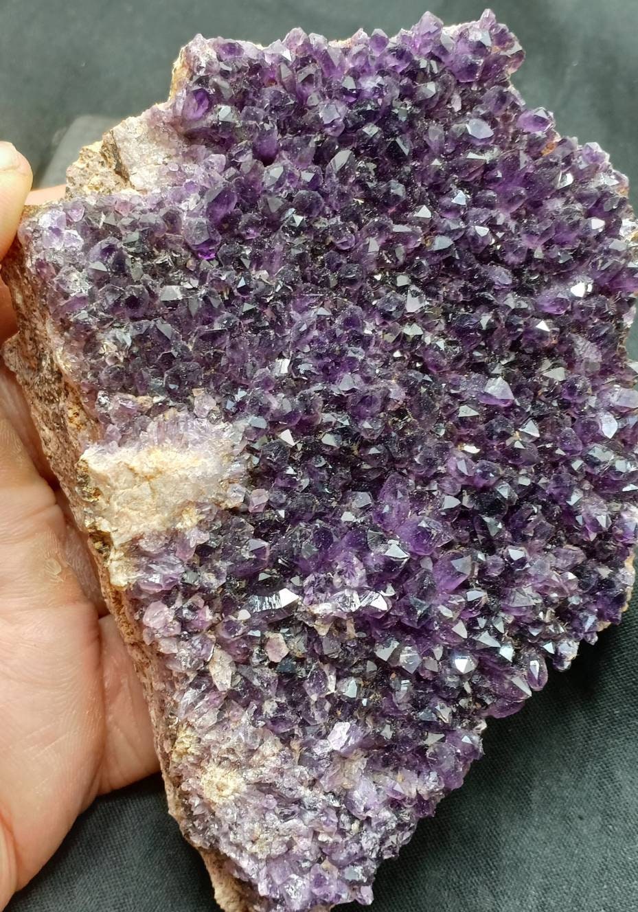 Single Beautiful drusy Amethyst crystals Cluster plate shape