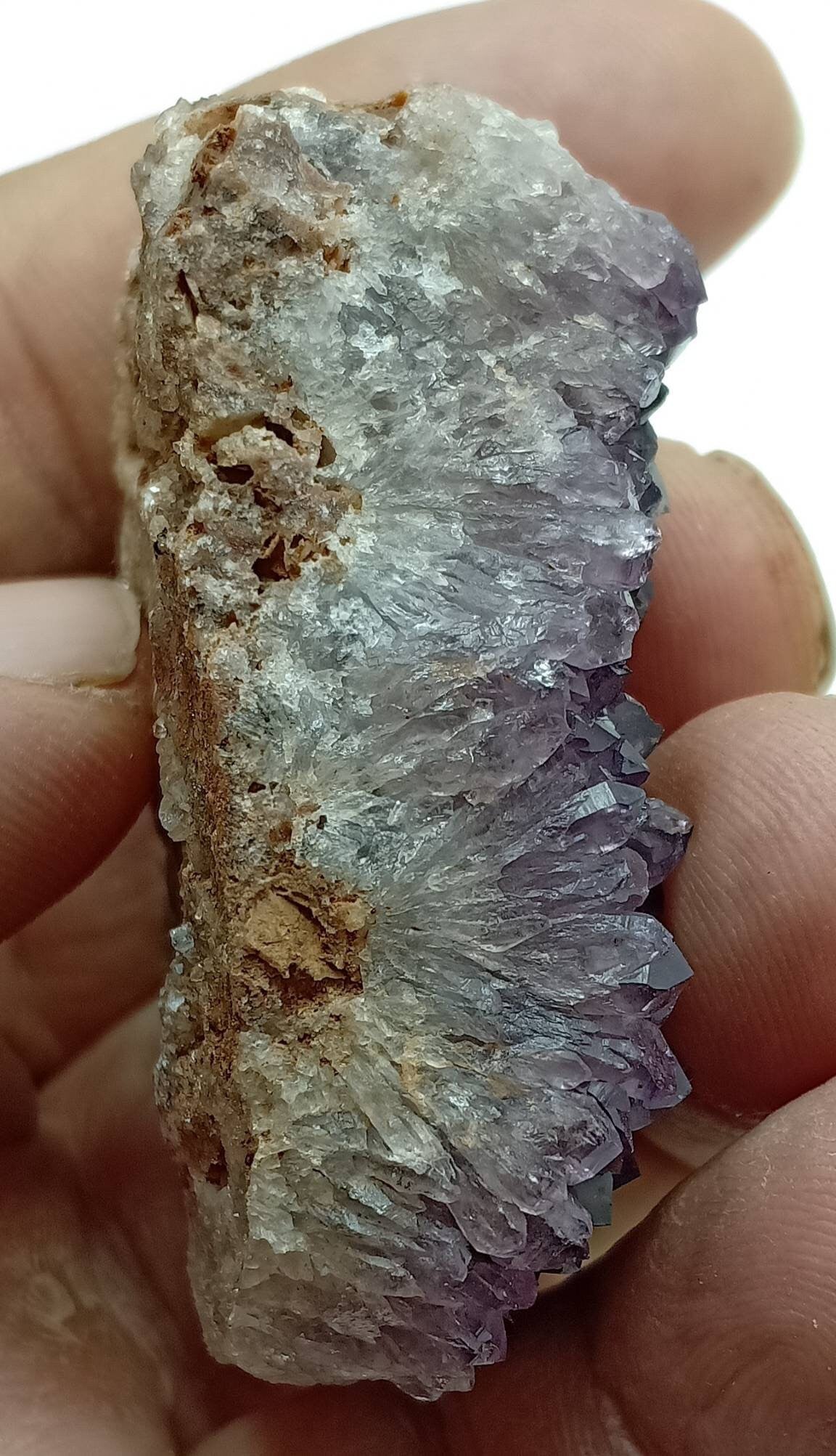 Single Beautiful Drusy Amethyst crystals Cluster specimens 74 grams