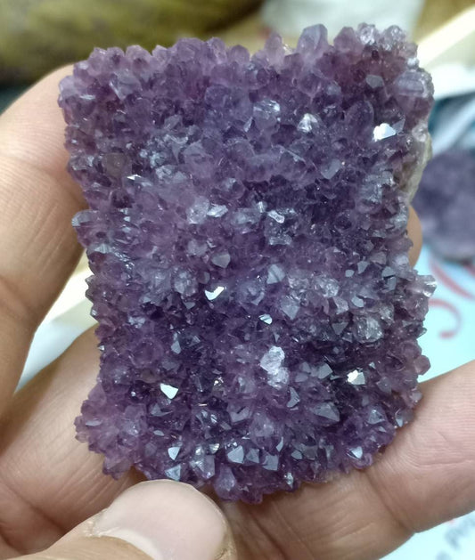 Single Beautiful Drusy Amethyst crystals Cluster with beautiful purple color 89 grams