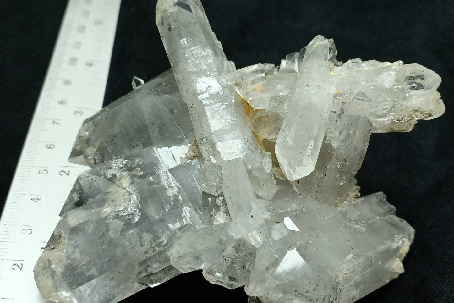 Skeletal Chlorite Quartz Crystals Cluster 198 grams