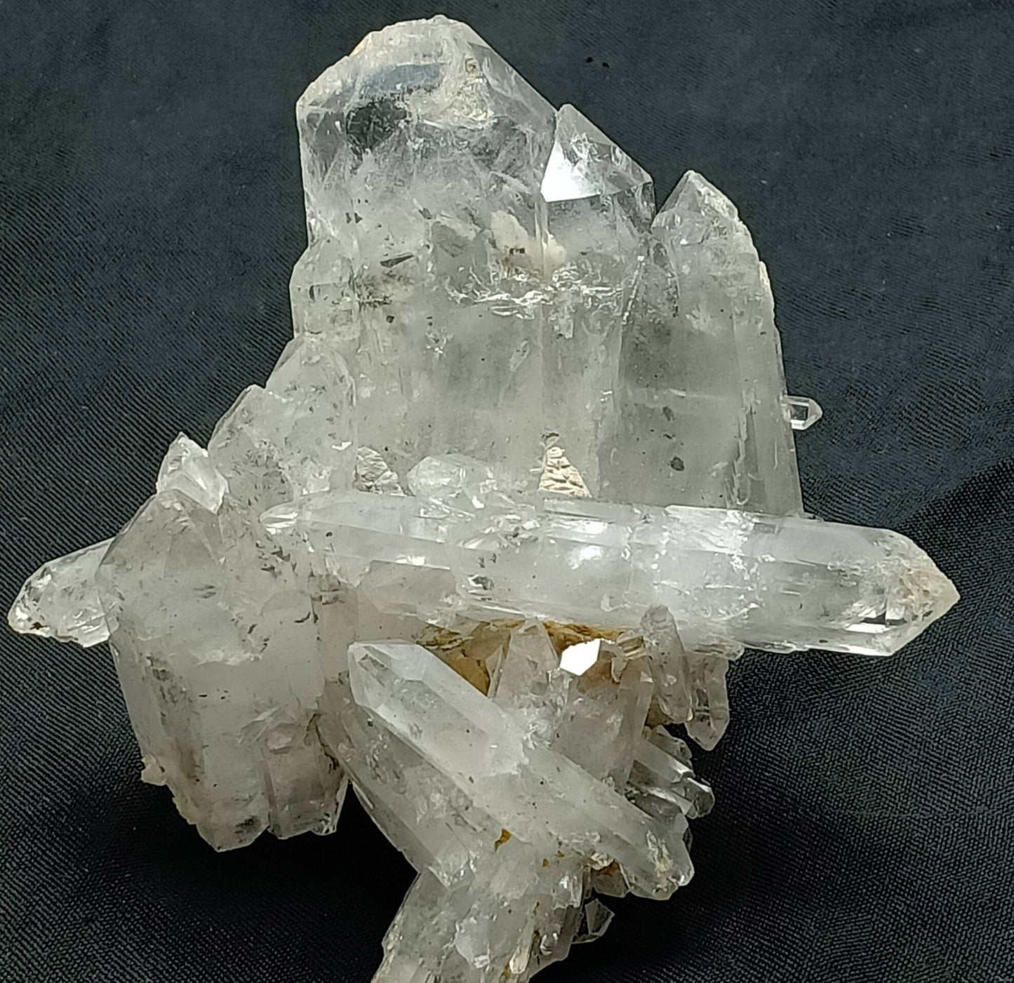 Skeletal Chlorite Quartz Crystals Cluster 198 grams