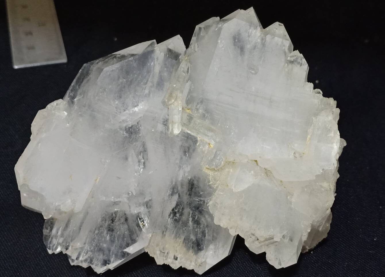 Single beautiful Faden Quartz Crystals cluster with beautiful terminations 145 grams