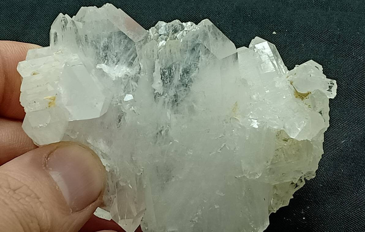 Single beautiful Faden Quartz Crystals cluster with beautiful terminations 145 grams