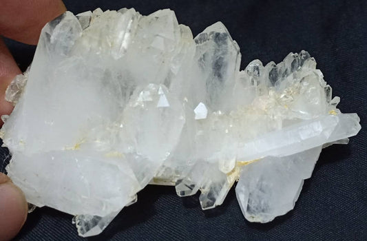 Single beautiful Faden Quartz Crystals cluster with perfect terminations 112 grams