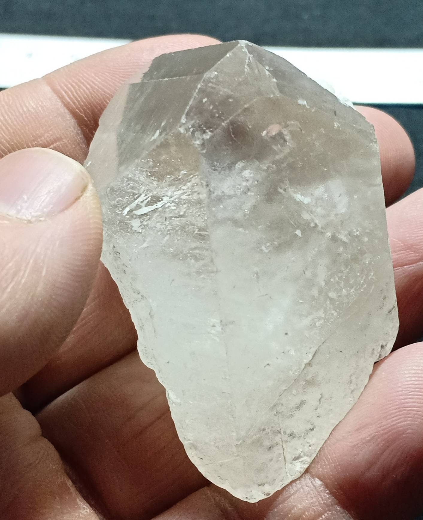 Single beautiful terminated Topaz crystal with Albite attachment 117 grams