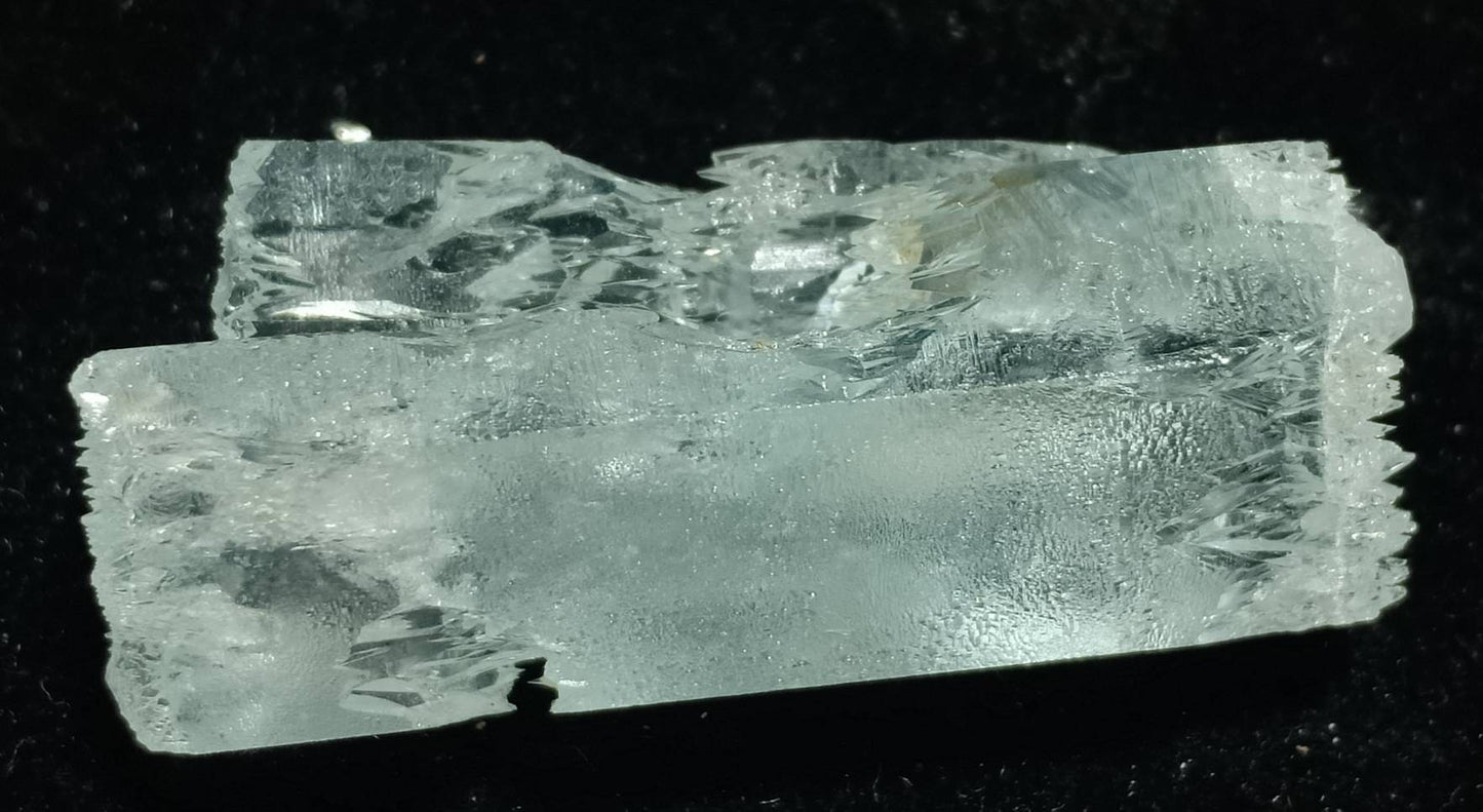 Etched Aquamarine Crystal 45mm in length weight 24 grams