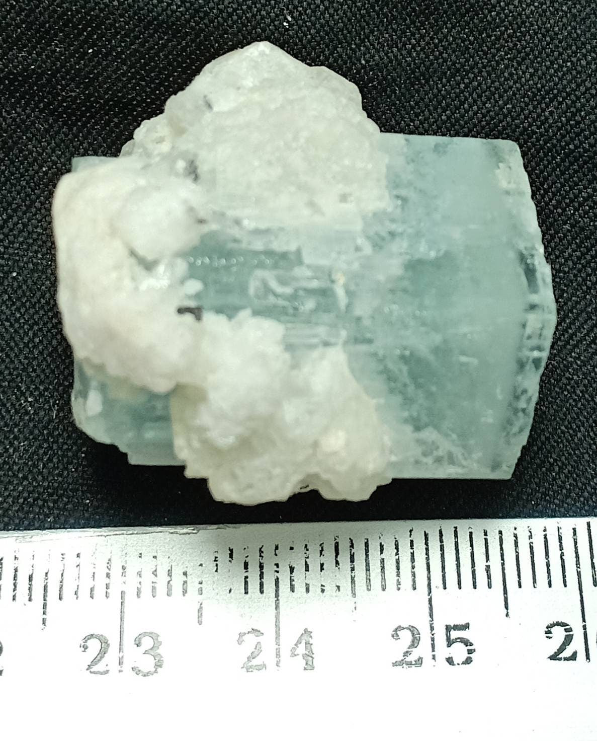 Single beautiful Afghanistan Aquamarine Crystal with associated Albite 29 grams