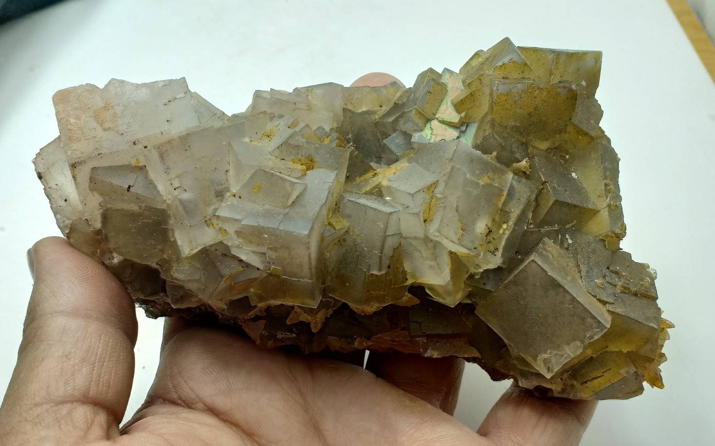 An amazing perfectly terminated Fluorite cubes Cluster 568 grams