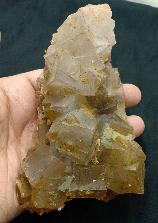 An amazing perfectly terminated Fluorite cubes Cluster 568 grams