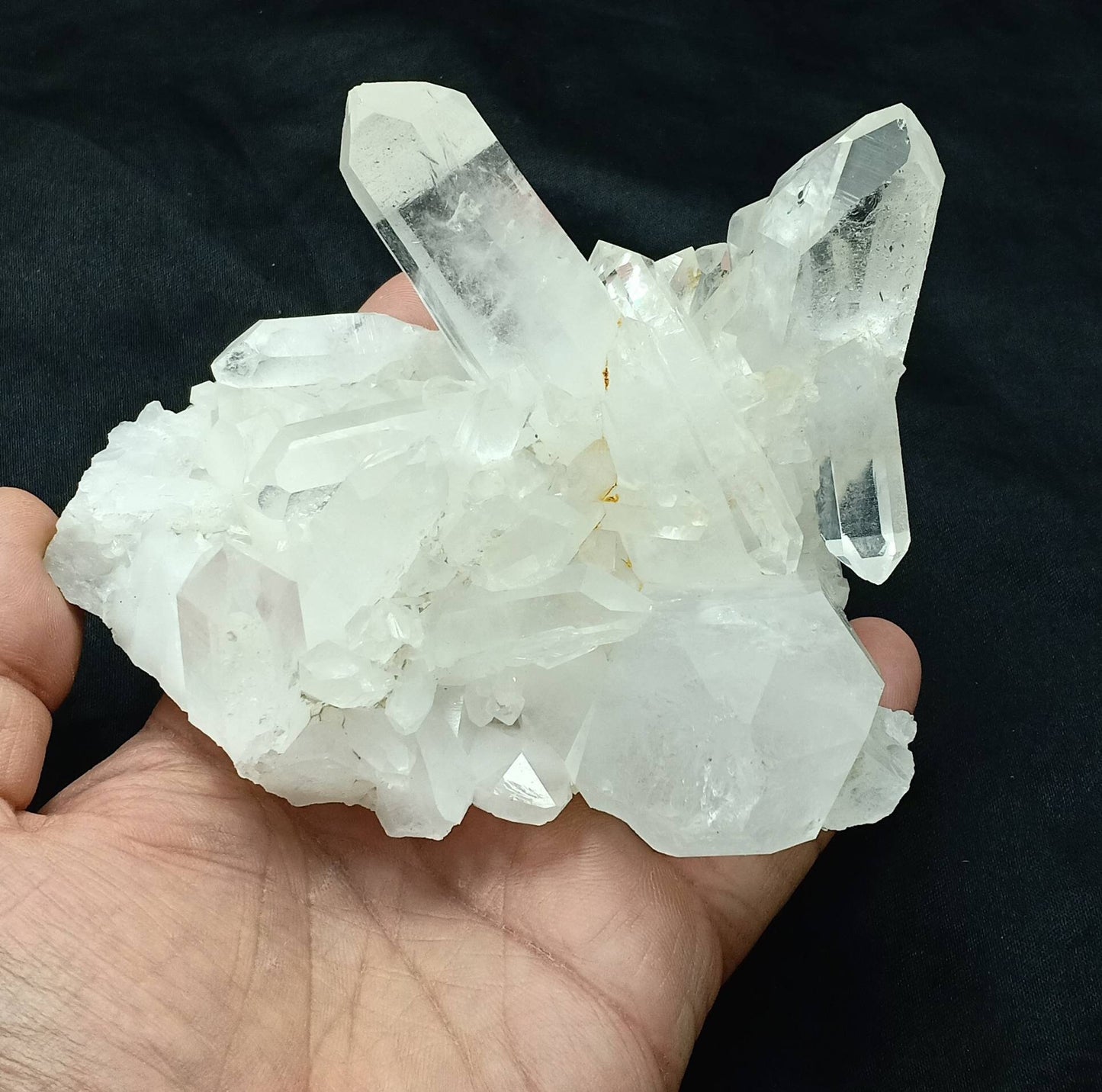 An amazing Quartz Crystals cluster with multiple Terminated Quartz Crystals 552 grams