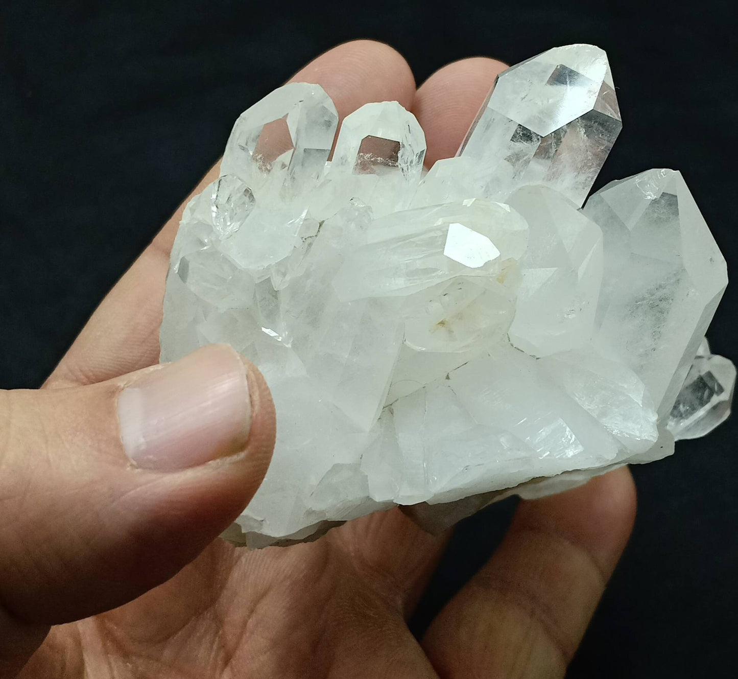 An amazing specimen of Quartz Crystals cluster combined together with beautiful terminations 272 grams