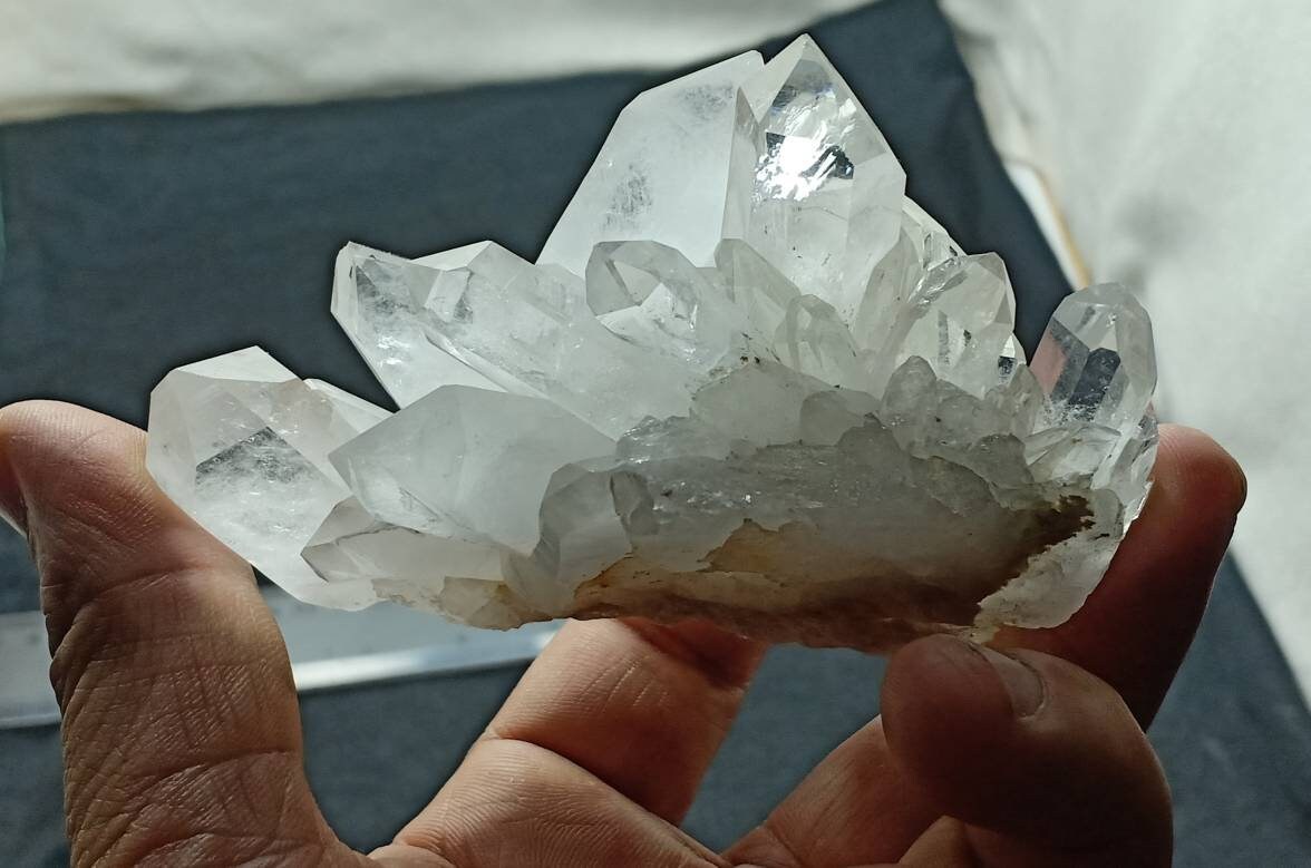 An amazing specimen of Quartz Crystals cluster combined together with beautiful terminations 272 grams