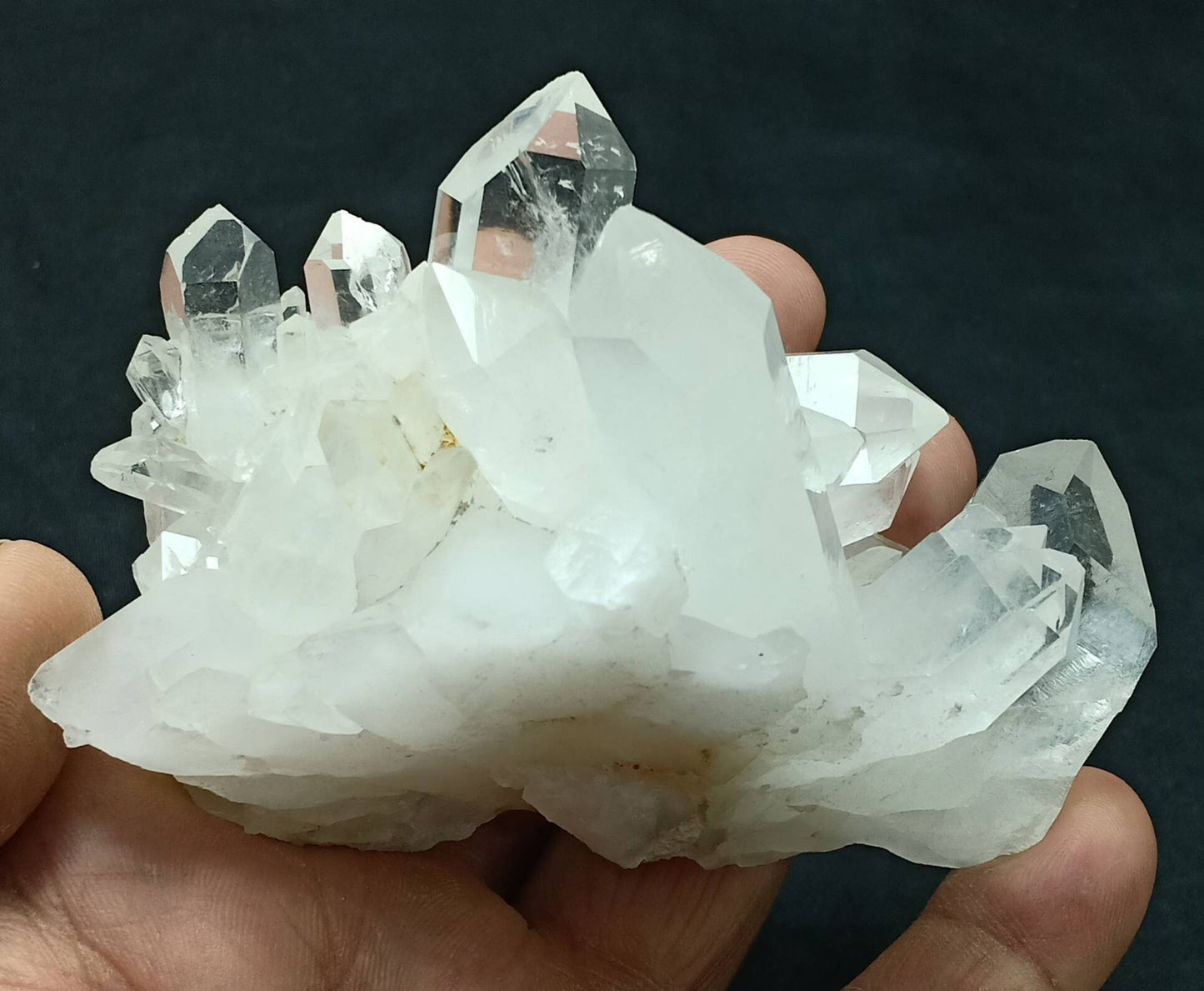 An amazing specimen of Quartz Crystals cluster combined together with beautiful terminations 272 grams