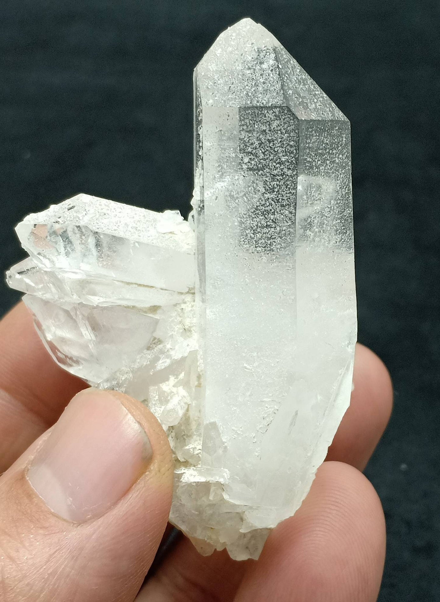 An amazing Quartz Crystals cluster of beautiful terminations 74 grams