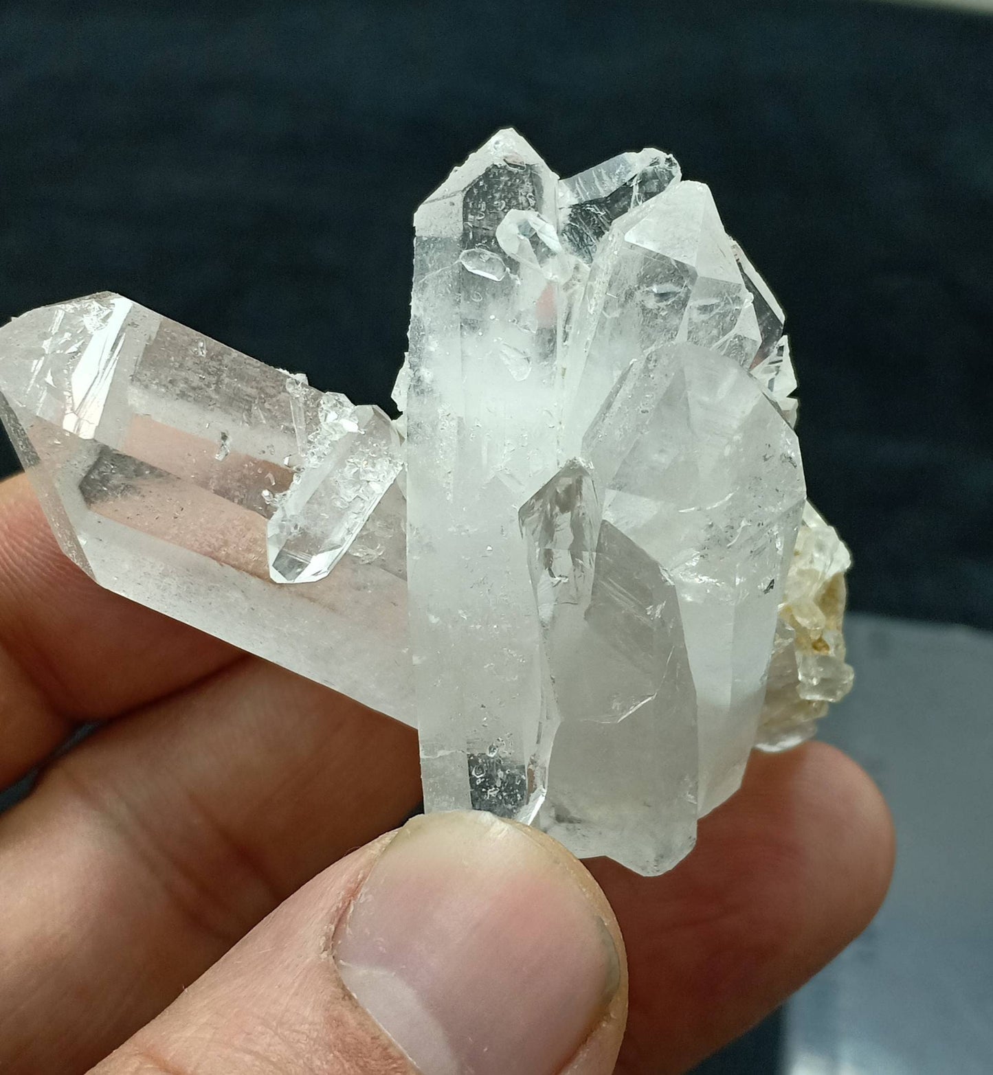 An amazing Quartz Crystals cluster of beautiful terminations 74 grams