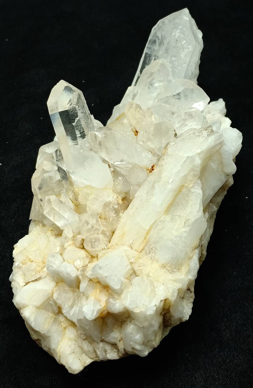 An amazing specimen of Terminated quartz Crystals cluster 394 grams