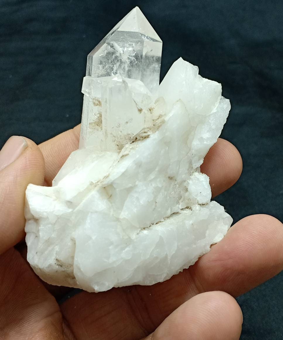 An amazing specimen of Terminated clear Quartz Crystal 122 grams