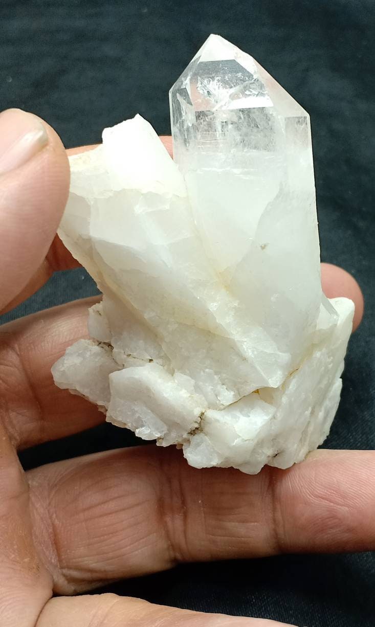 An amazing specimen of Terminated clear Quartz Crystal 122 grams