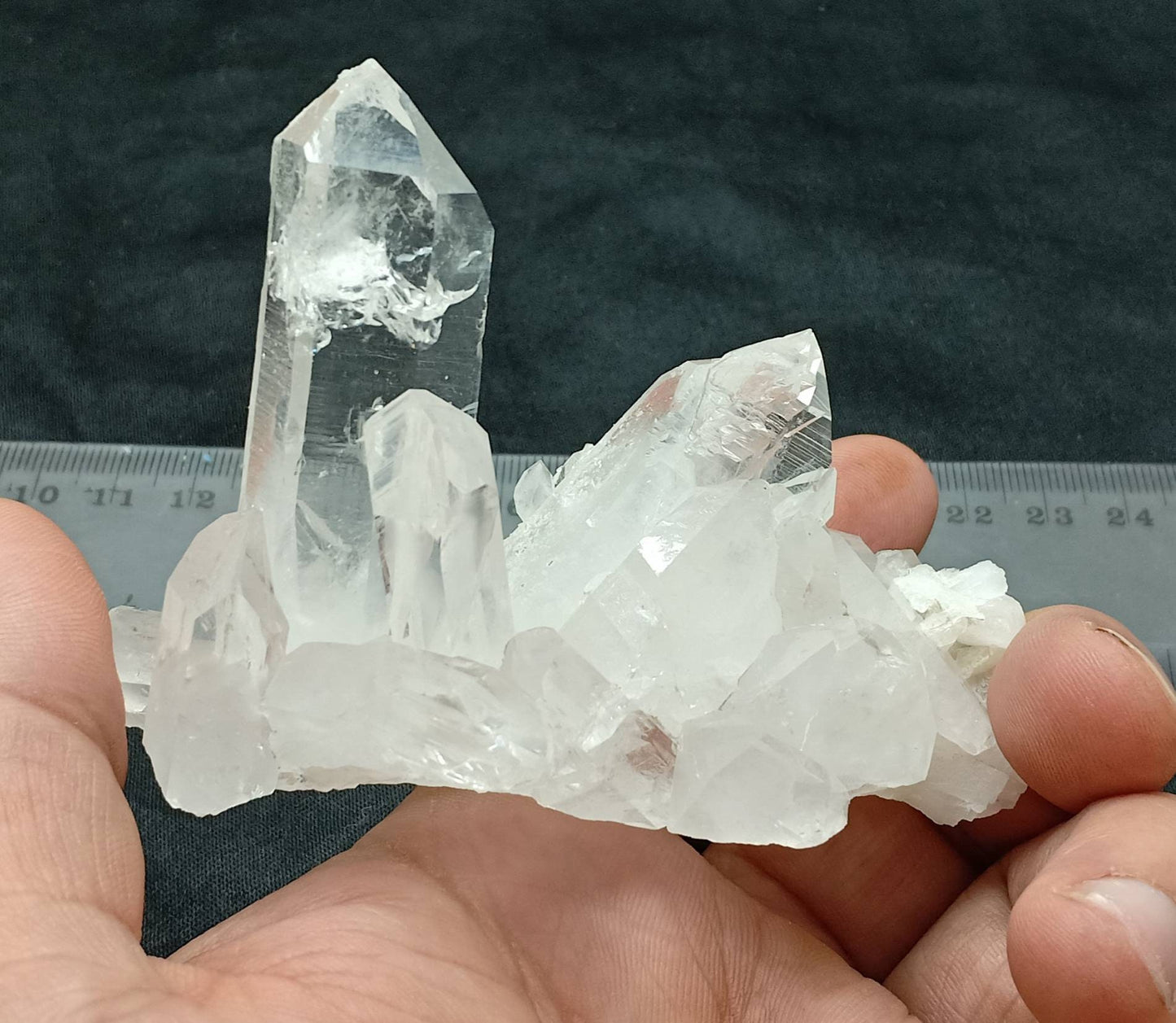 An Aesthetic specimen of terminated clear Quartz Crystals 143 grams