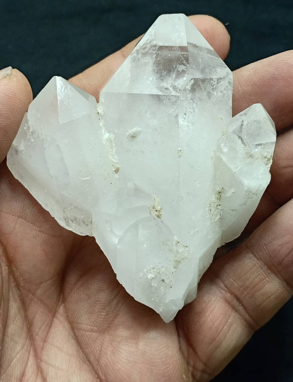 An Aesthetic specimen of terminated clear Quartz Crystals 128 grams