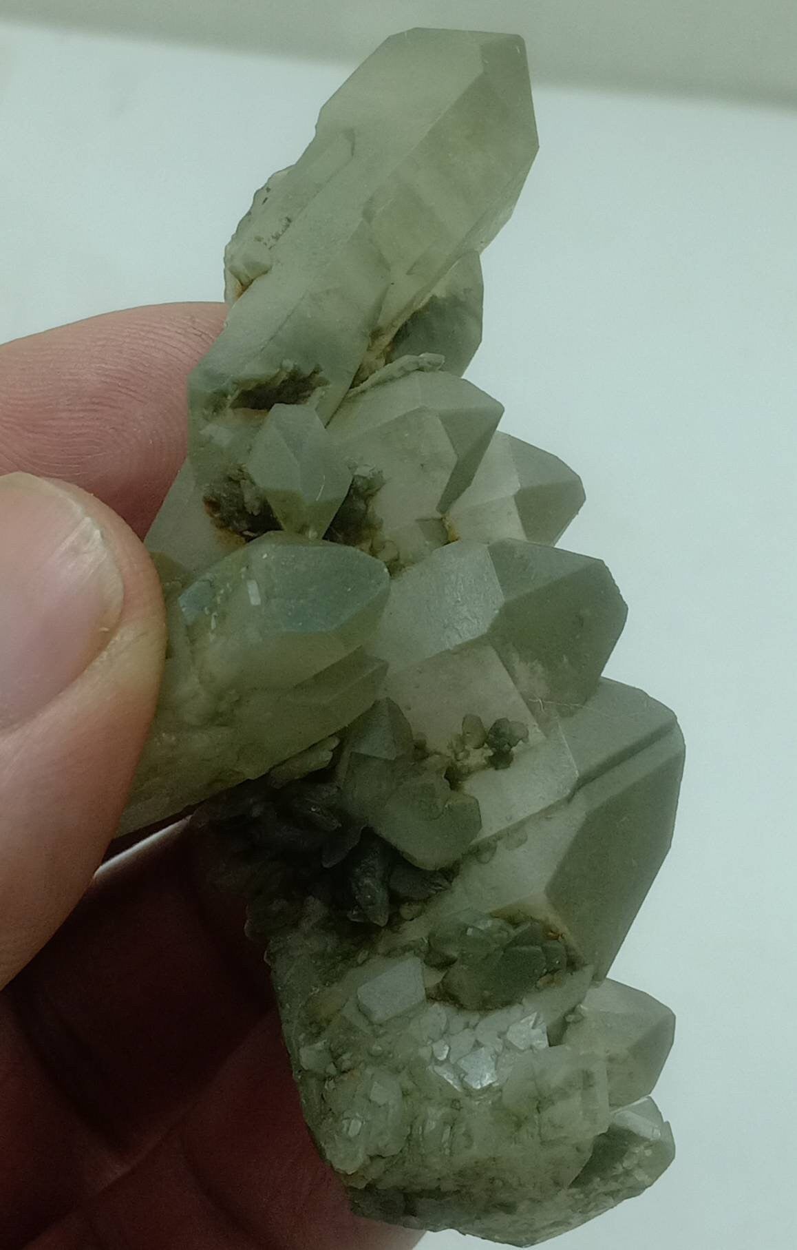 An Aesthetic Natural beautifully terminated Chlorite Quartz crystals cluster 48 grams