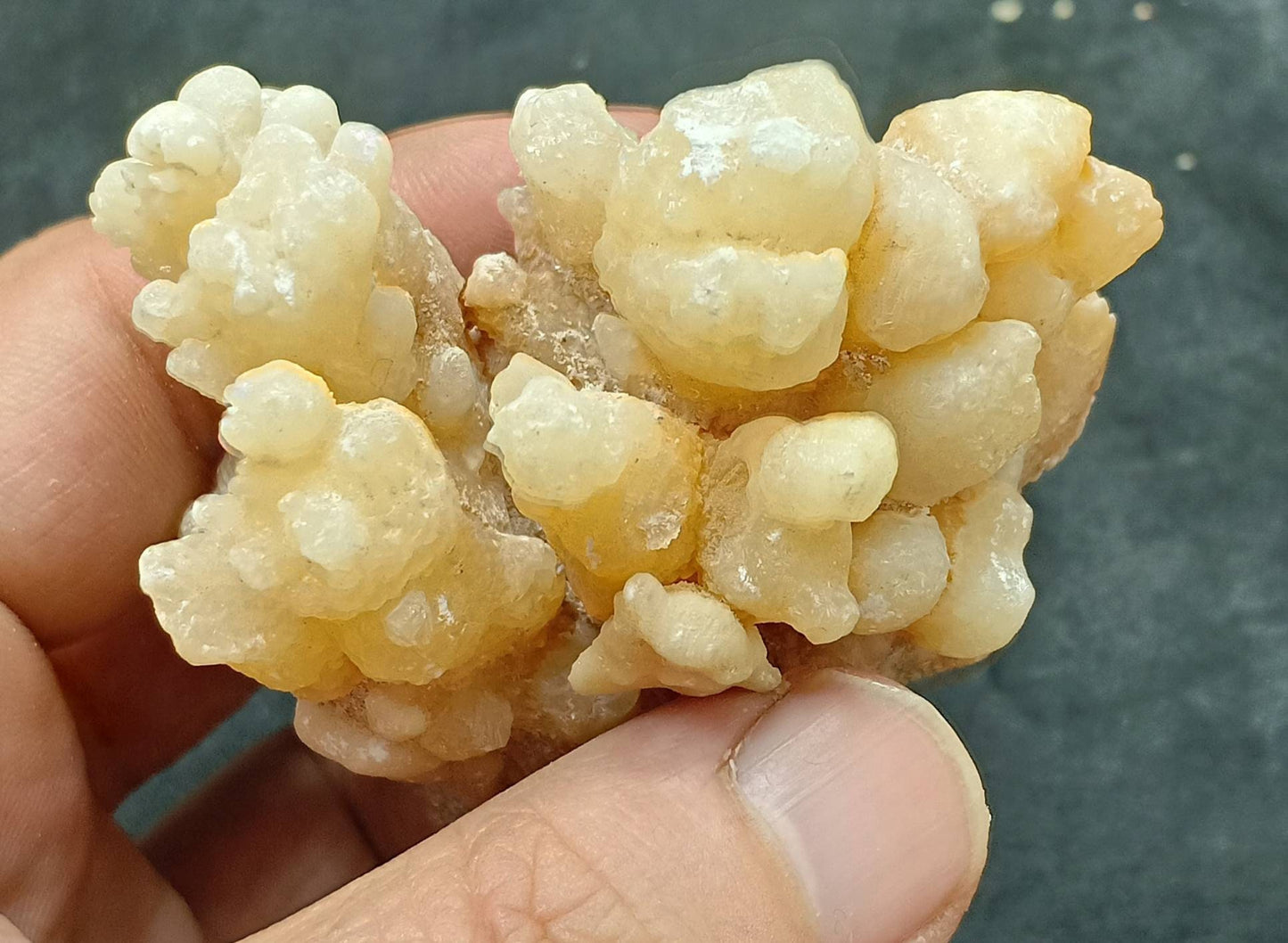 An aesthetic specimen of aragonite flower shape natural terminated crystals 168 grams