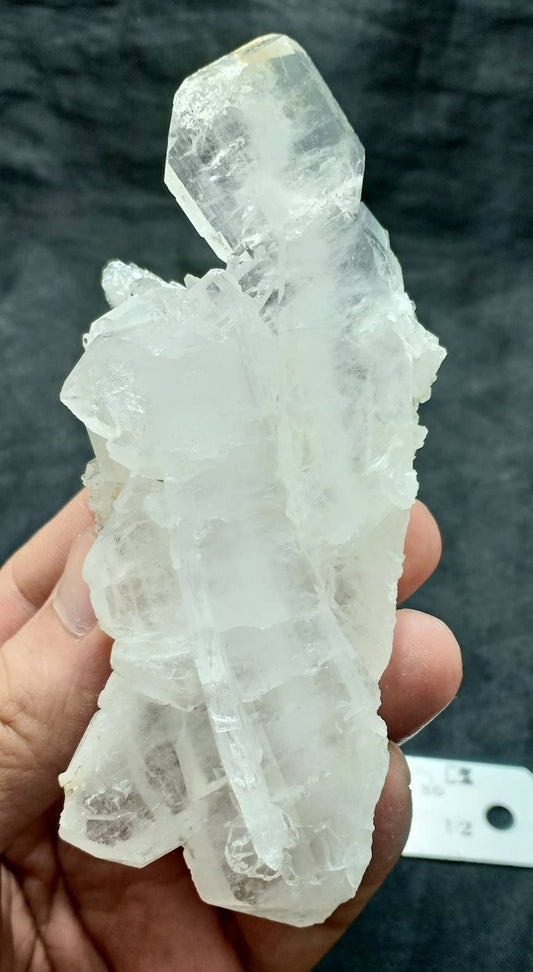 Single beautiful Faden Quartz Crystals cluster with perfect terminations 184 grams