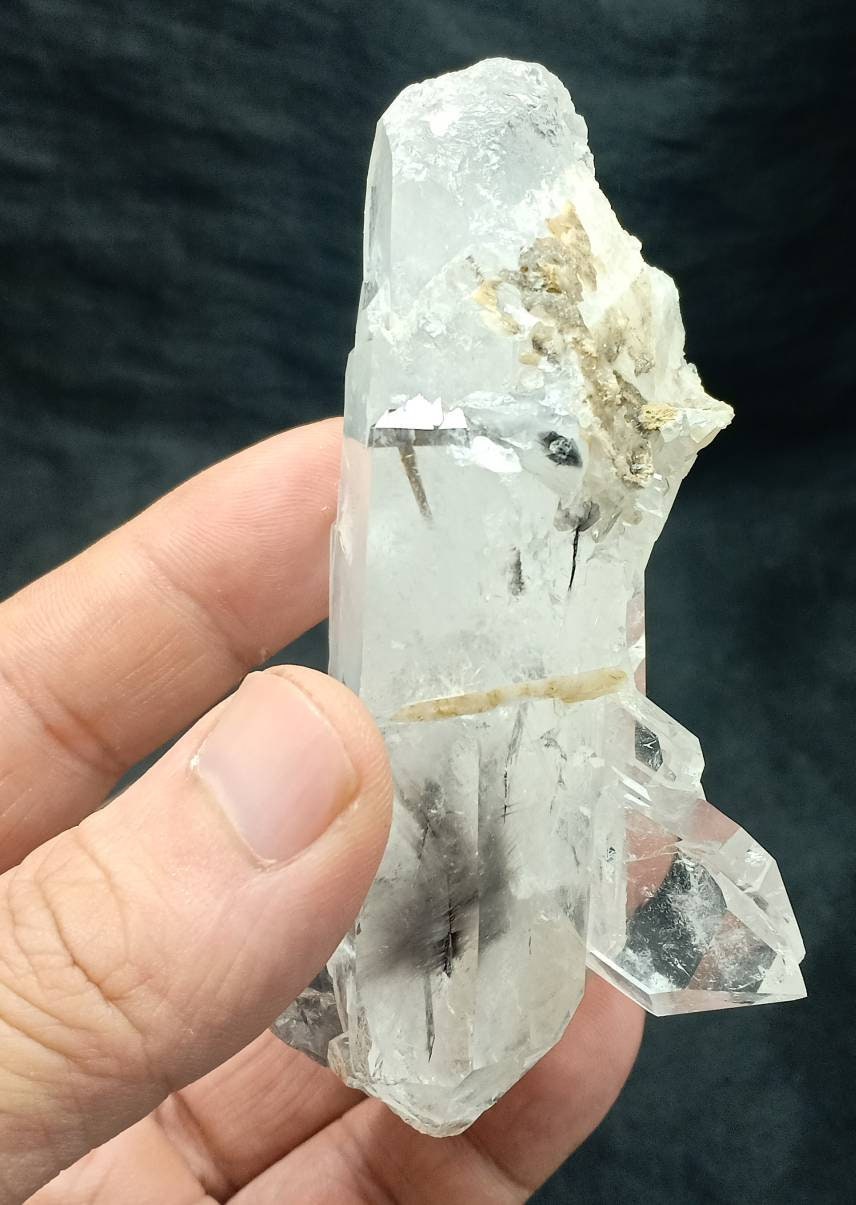 An amazing specimen of double terminated brookite Quartz Crystal 189 grams