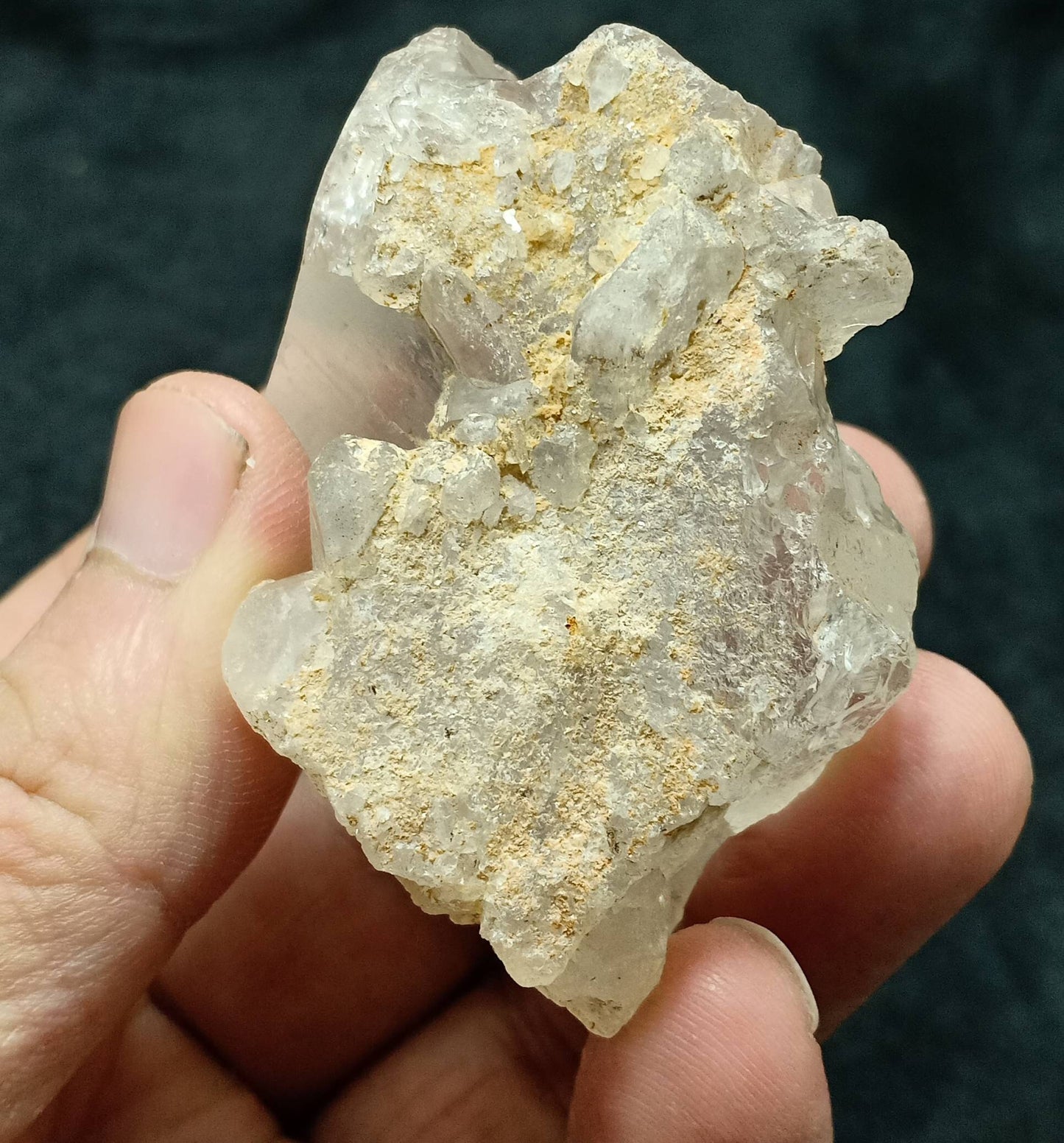 An amazing specimen of twin terminated Quartz Crystals 127 grams