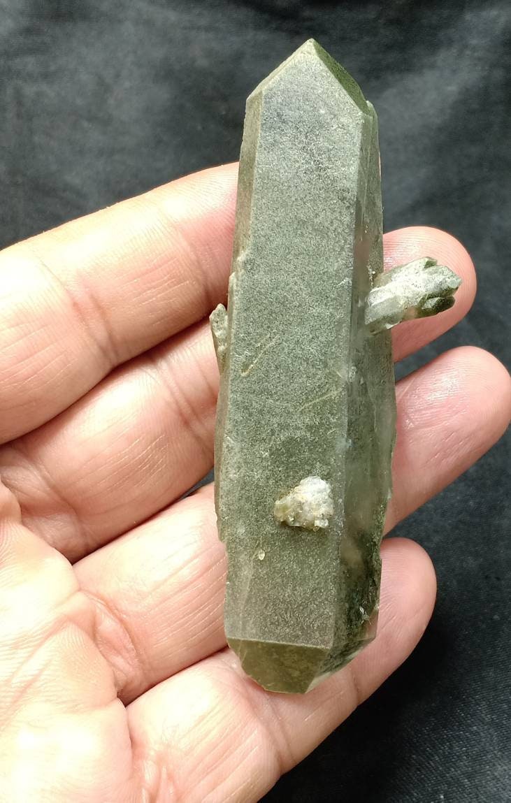 An Aesthetic Natural crystal of beautifully double terminated Chlorite Quartz 51 gram