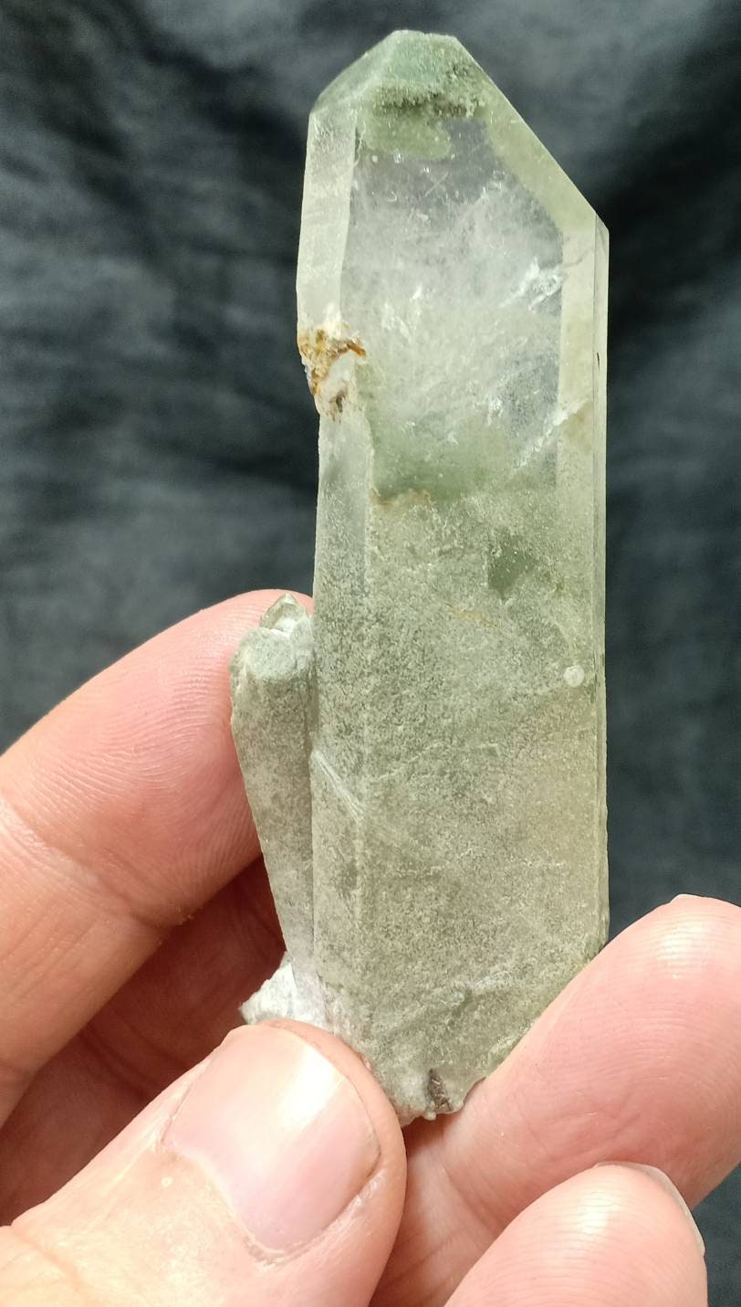 An Aesthetic Natural crystal of beautifully terminated Chlorite Quartz 44 grams