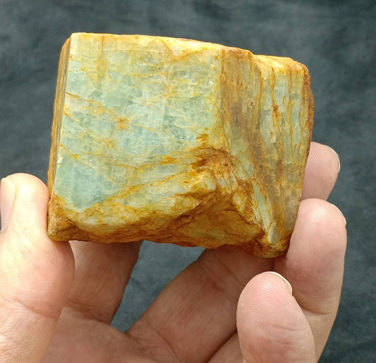 An Aesthetic large opaque Beryl Aquamarine Crystal 413 grams