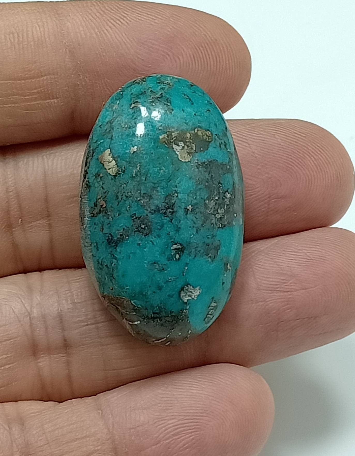 Turquoise Cabochon with Pyrite 17.5 grams