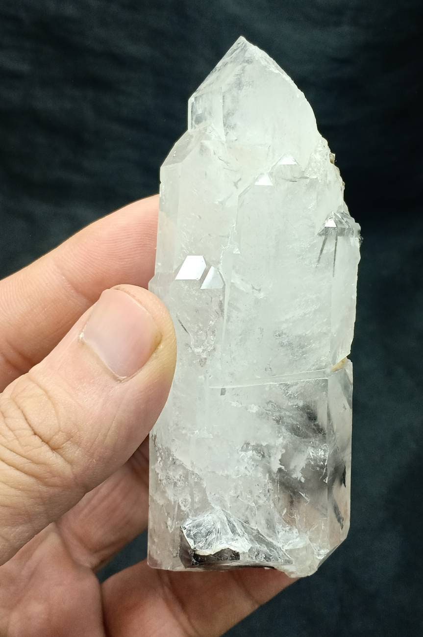 An amazing specimen of double terminated brookite Quartz Crystal 189 grams