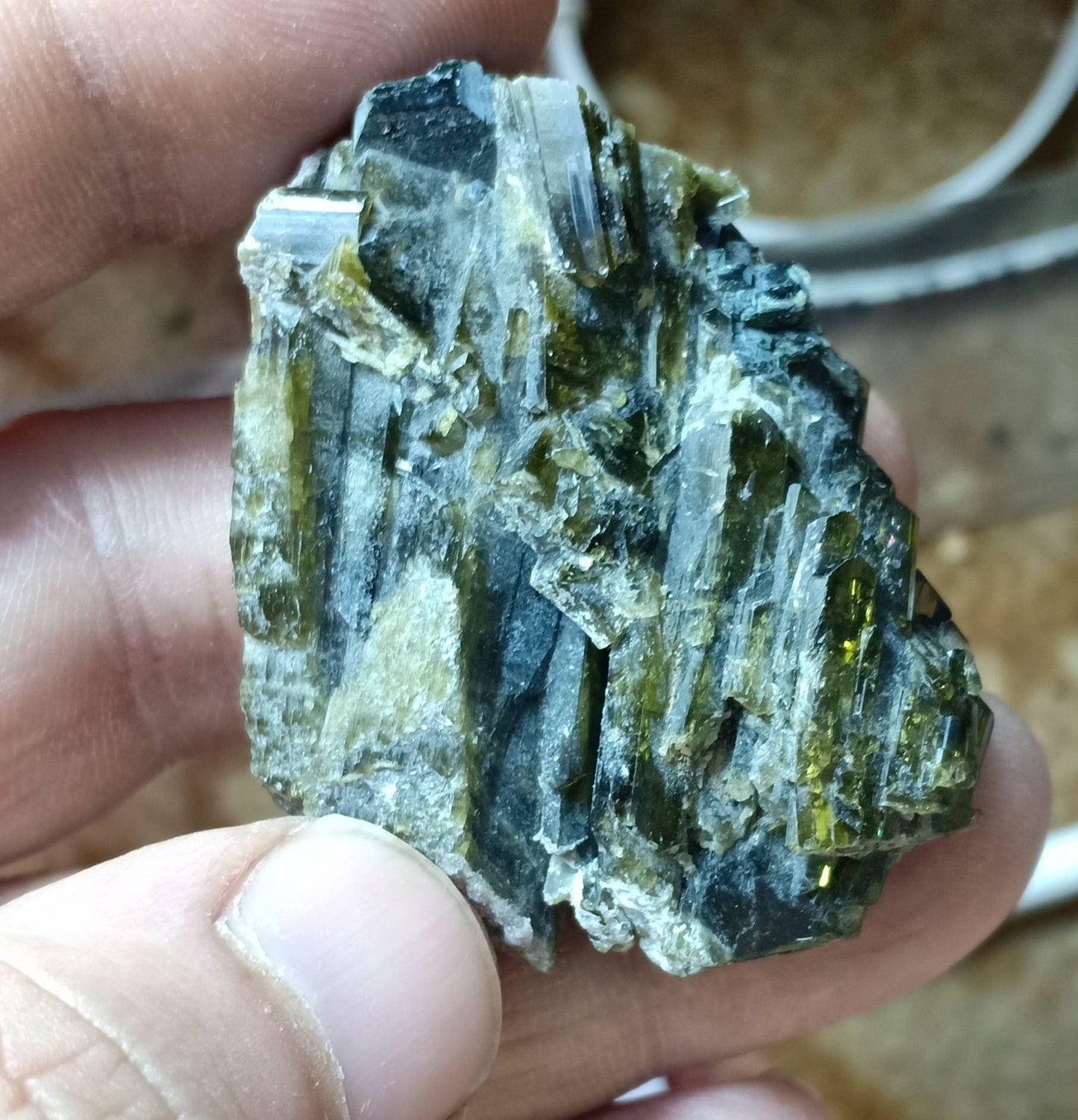 An Epidote cluster with beautiful terminations 52 grams