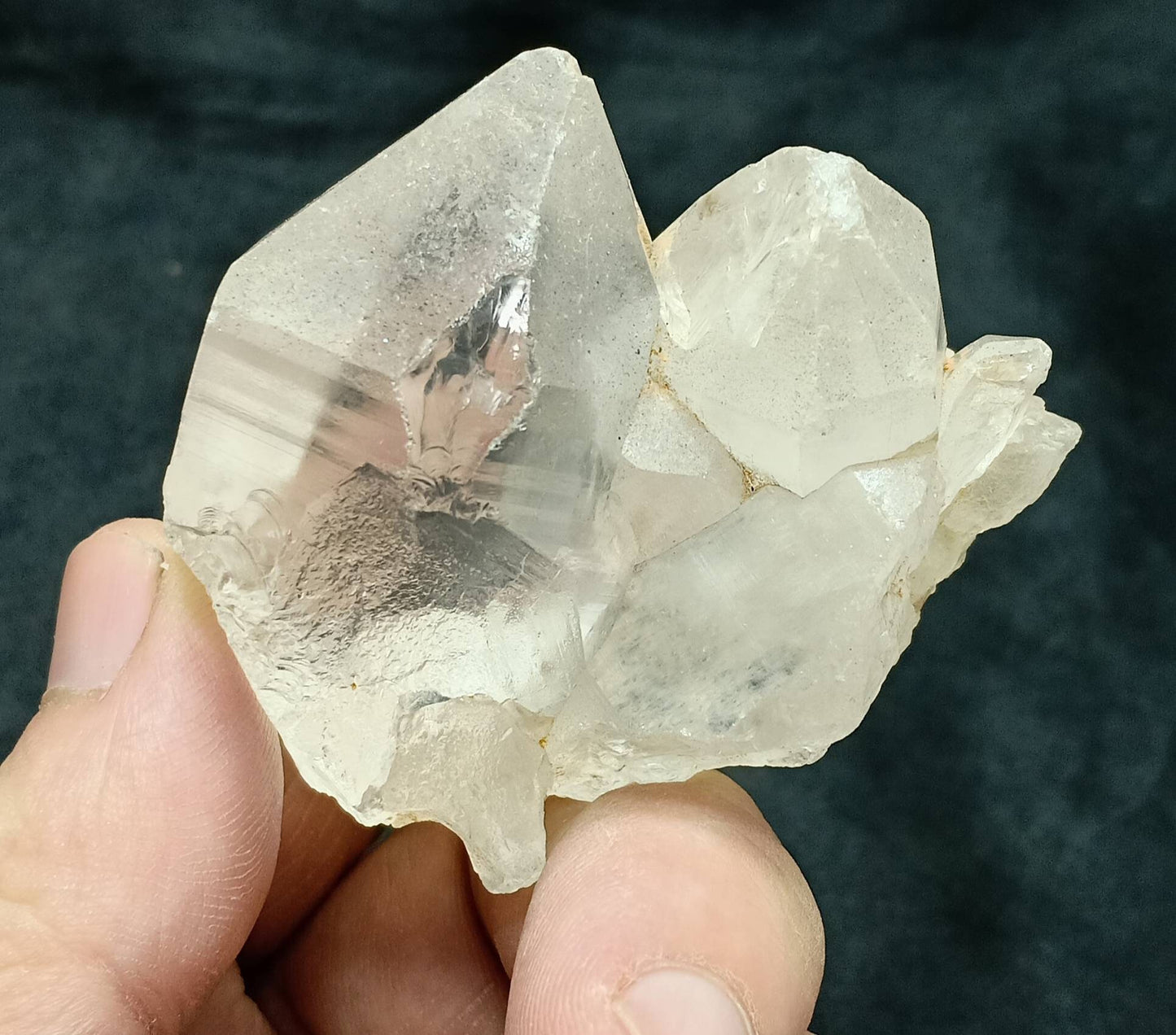 An amazing specimen of twin terminated Quartz Crystals 127 grams