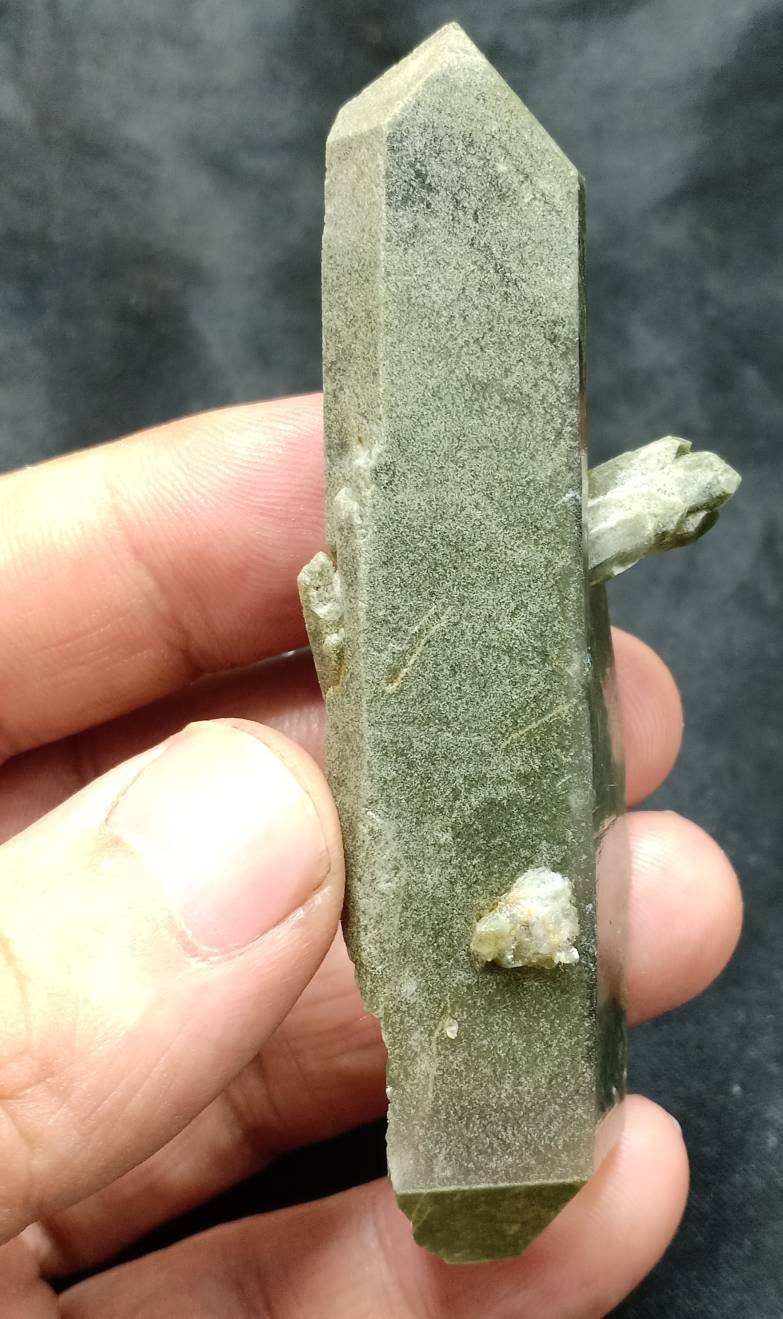 An Aesthetic Natural crystal of beautifully double terminated Chlorite Quartz 51 gram