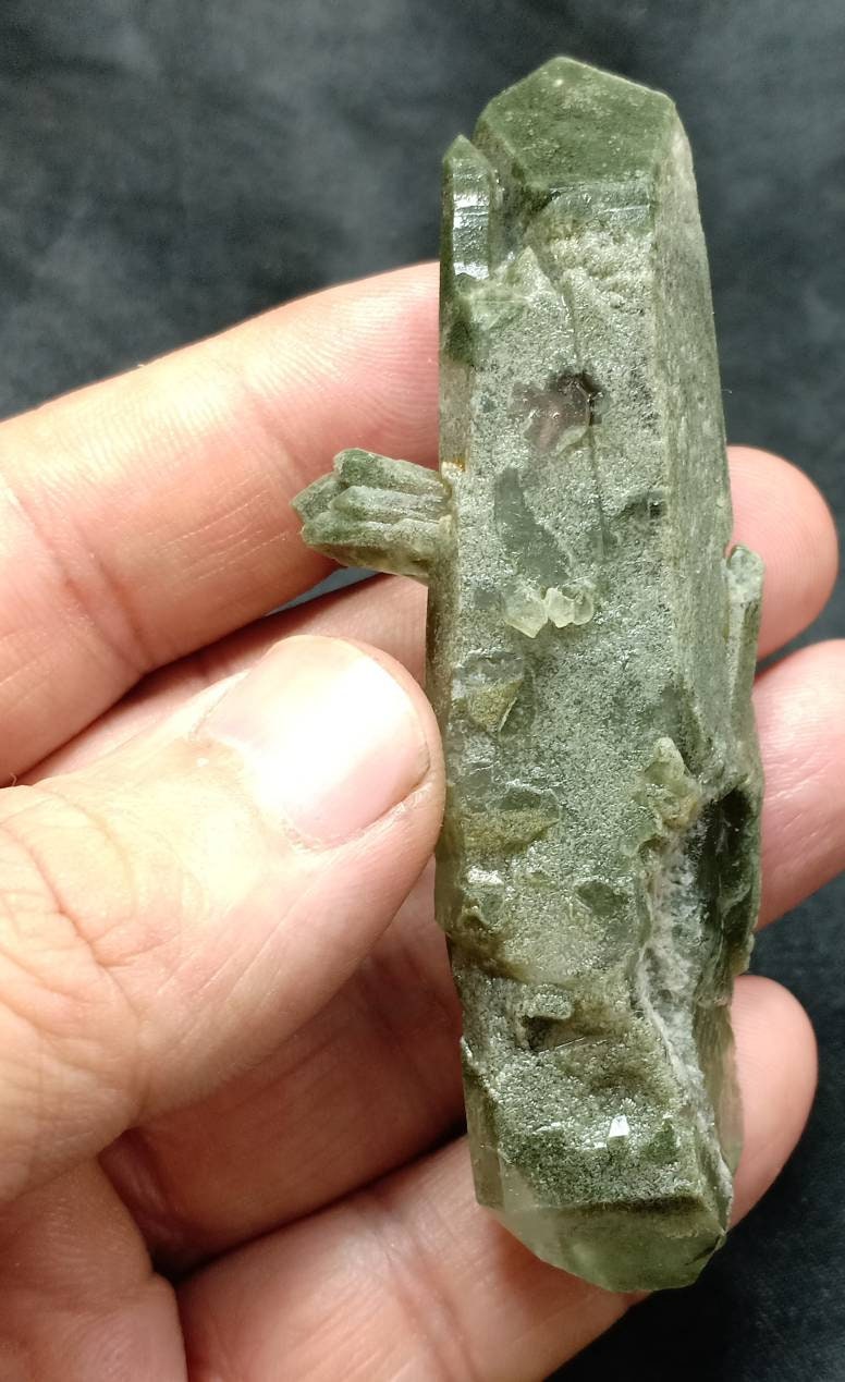 An Aesthetic Natural crystal of beautifully double terminated Chlorite Quartz 51 gram