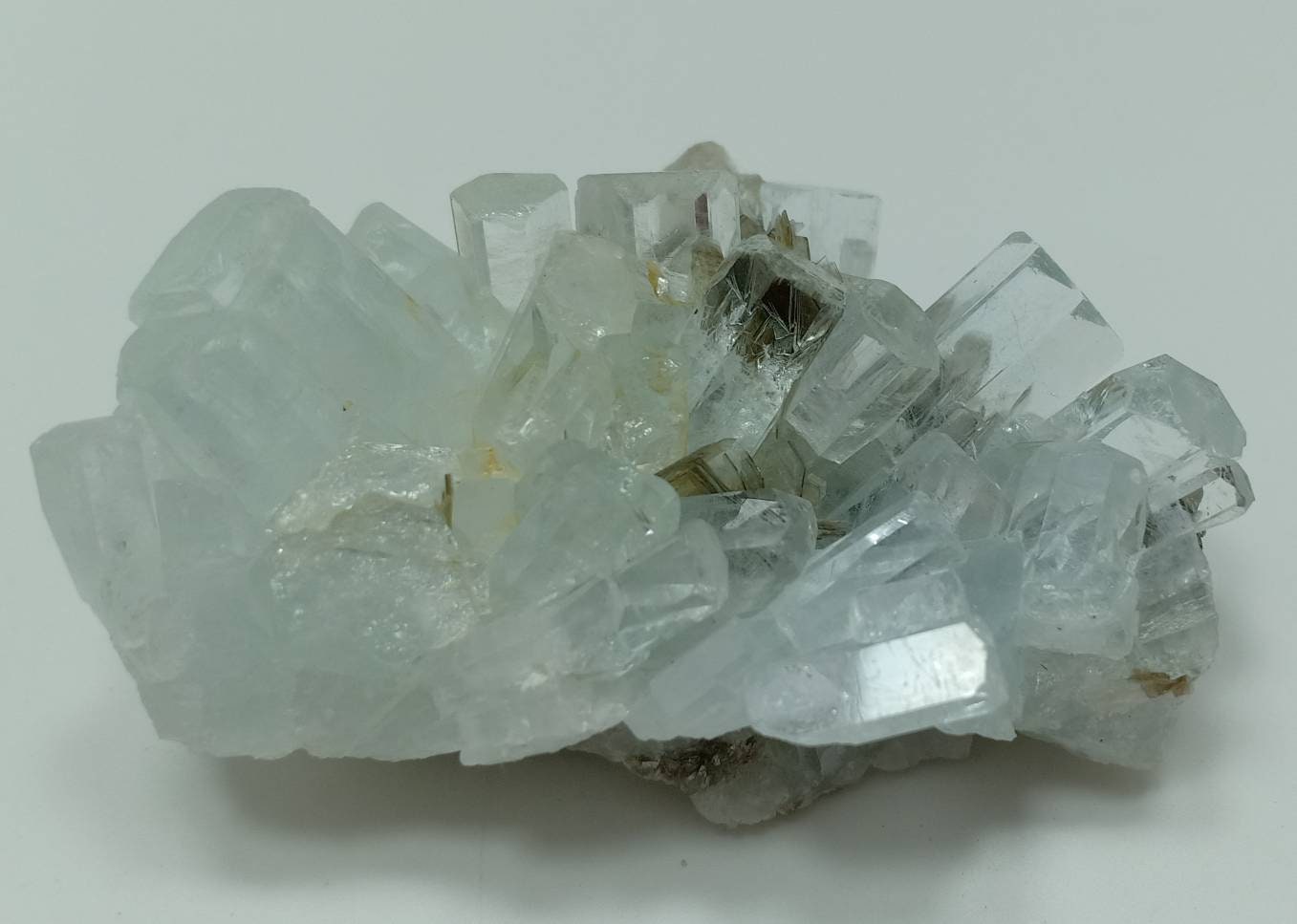 Aquamarine crystals cluster Specimen with associated Muscovite 68 grams