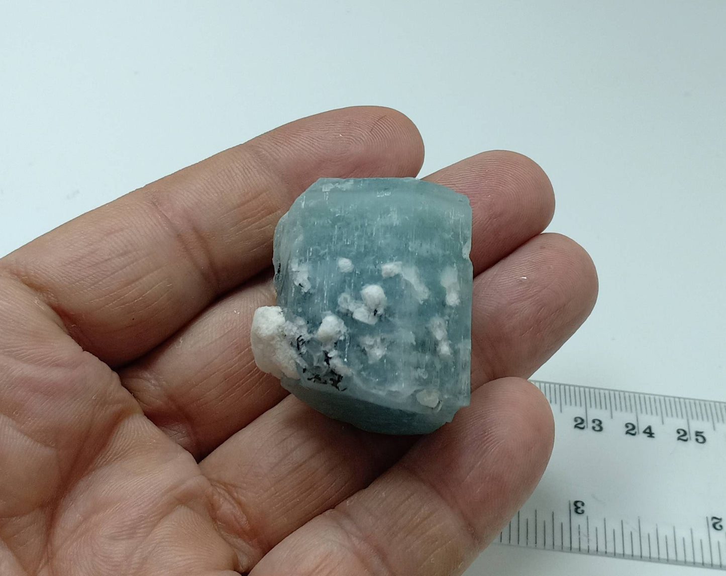 Single beautiful terminated Afghanistan Aquamarine Crystal with amazing color 49 grams