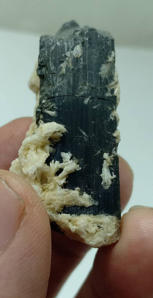 An Aesthetic Natural Tourmaline crystal with associated Albite 30 grams