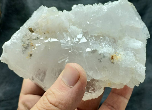 Single beautiful Faden Quartz Crystals cluster with beautiful terminations 339 grams