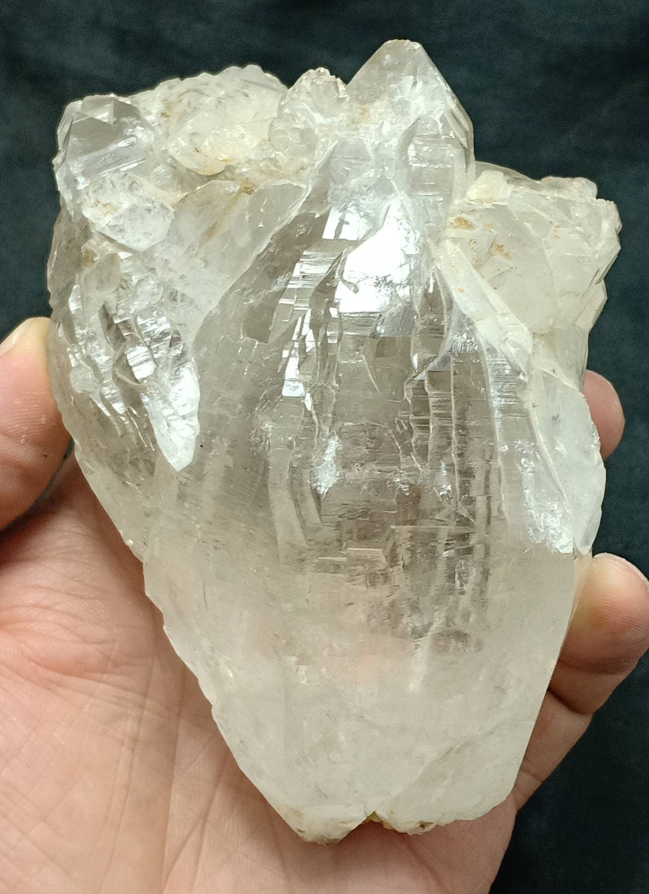 Elestial quartz crystals cluster 660 grams