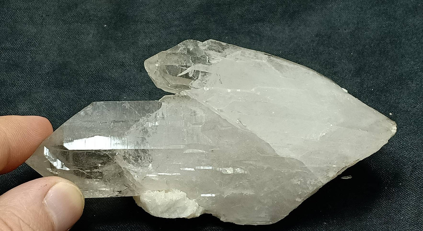 An amazing Beautiful specimen of Elestial Quartz twin Crystals 236 grams